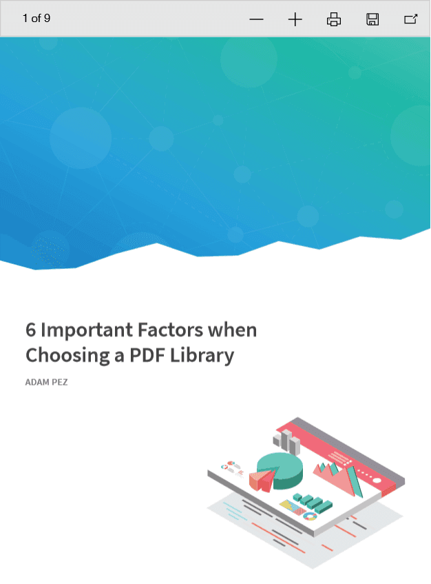 Screenshot: PDF Viewer Embedded in Website in Edge
