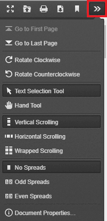 Screenshot: PDF.js Viewer Secondary Toolbar