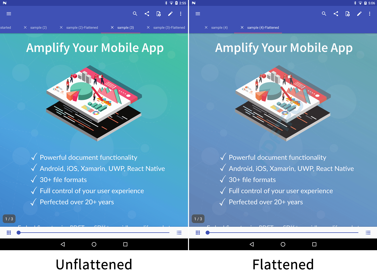 Flattened vs Unflattened PDF